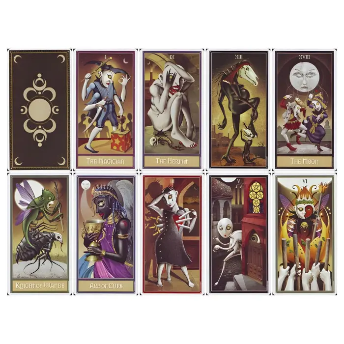 Карти Таро Шаленого Місяця (Deviant Moon tarot) у жерстяній коробочці