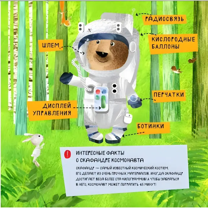 Світ навколо мене «Дивовижні відкриття ведмедика Санні в космосі» – Наталія Чуб (рос) (9786170975010)
