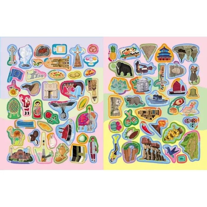 Альбом для наліпок. Кольоровий світ «Атлас світу» Книга з наклейками (9789669472922)