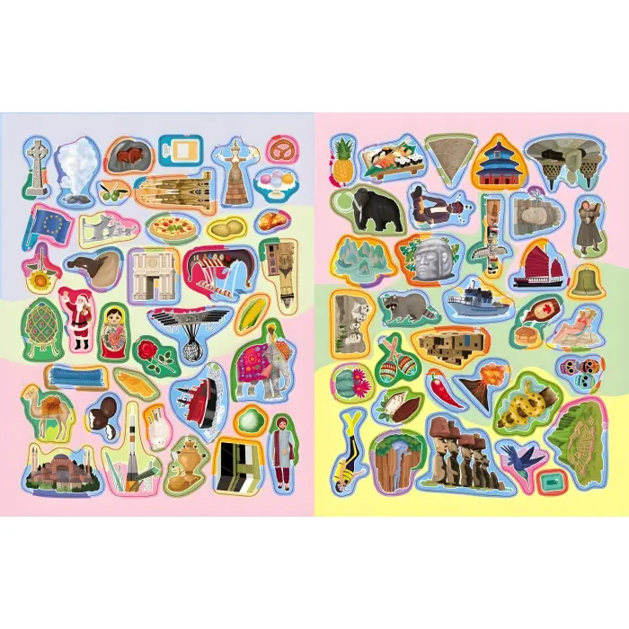 Альбом для наліпок. Кольоровий світ «Атлас світу» Книга з наклейками (9789669472922)