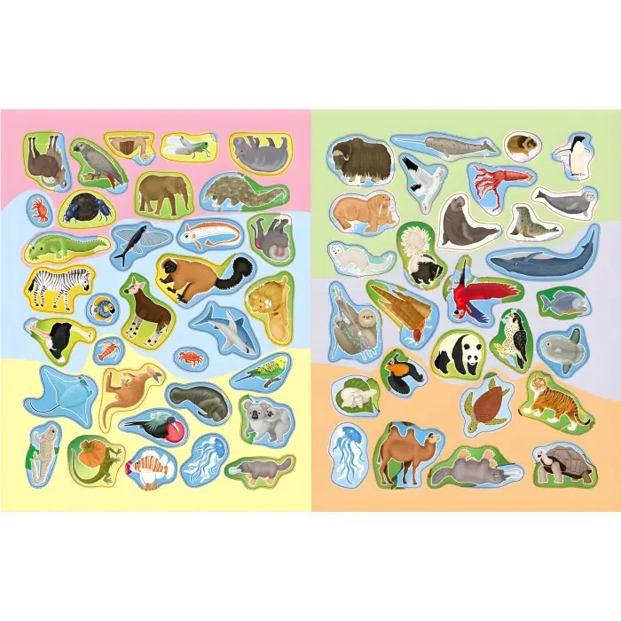 Альбом для наліпок. Кольоровий світ «Атлас тварин» Книга з наклейками (9789669472946)