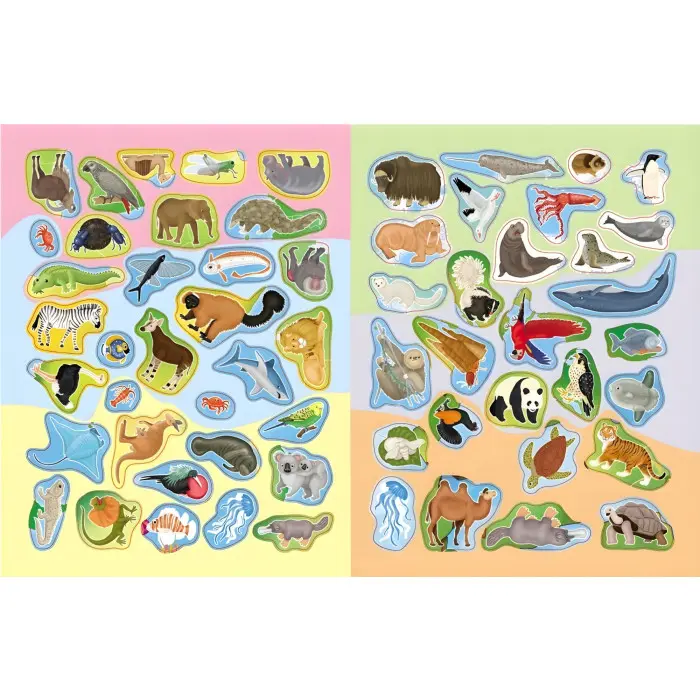 Альбом для наліпок. Кольоровий світ «Атлас тварин» Книга з наклейками (9789669472946)