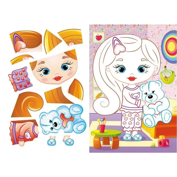 Аплікації для малят. Анастасія дівчинка взимку