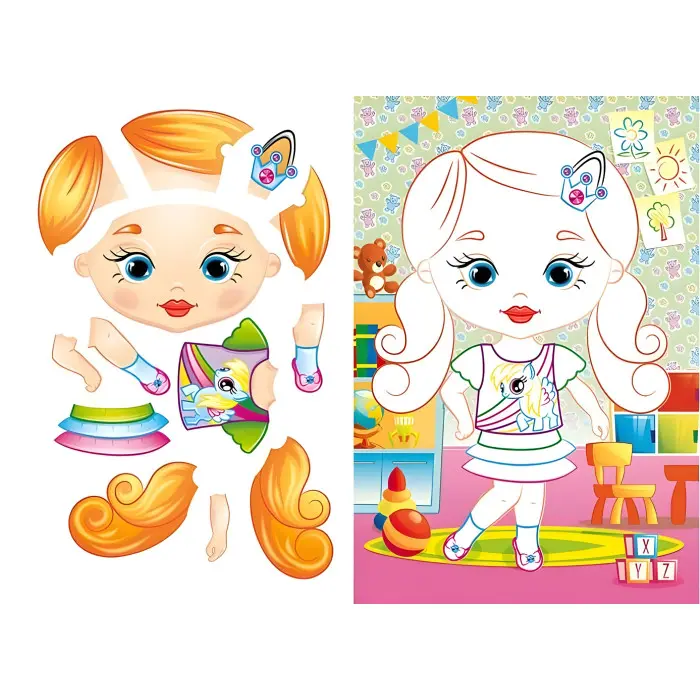 Аплікації для малят. Анастасія дівчинка взимку