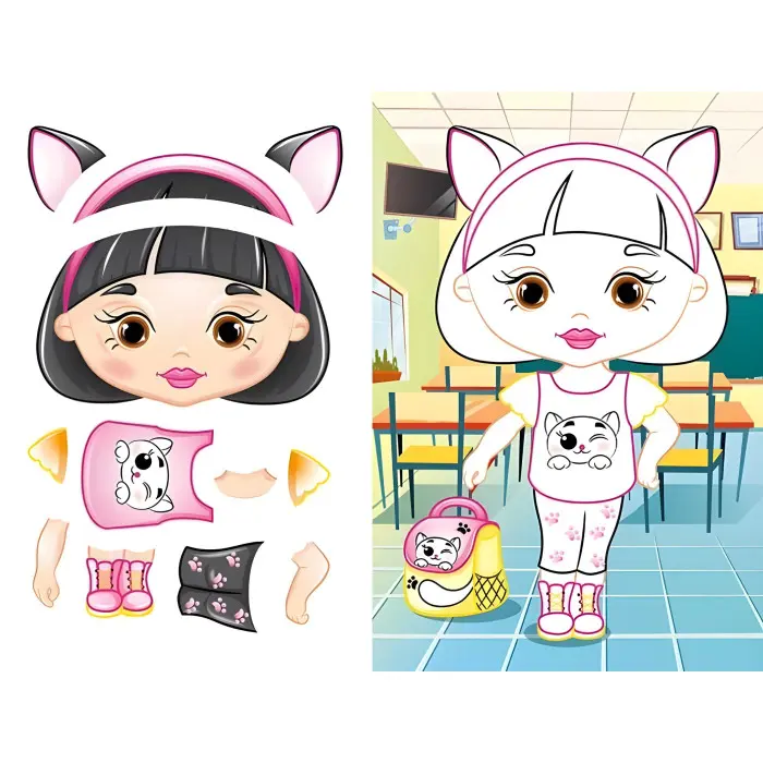 Аплікації для малят. Анастасія дівчинка взимку