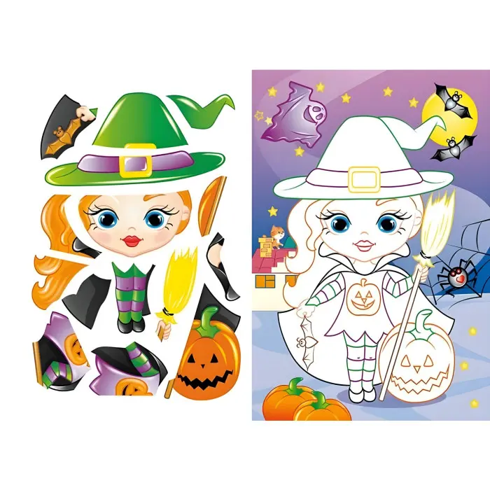 Аплікації для малят. Інесса дівчинка з віслючком