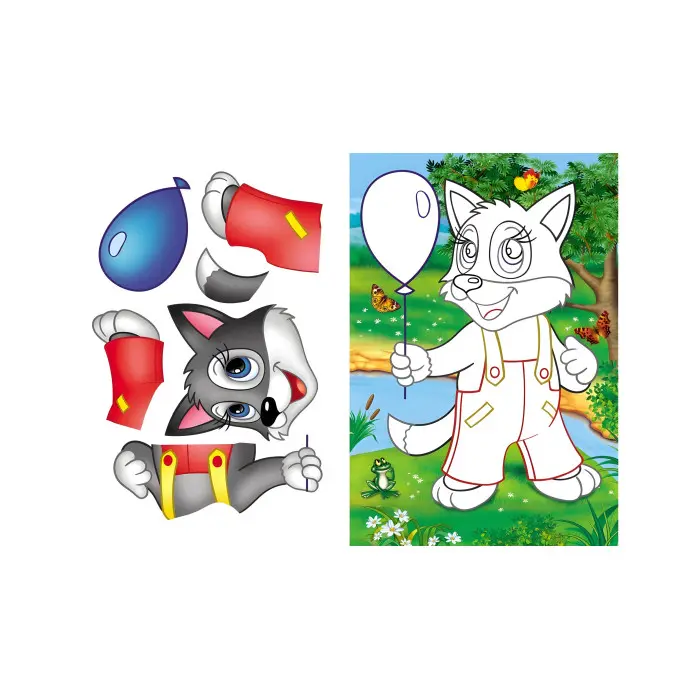 Аплікації для малят вовк