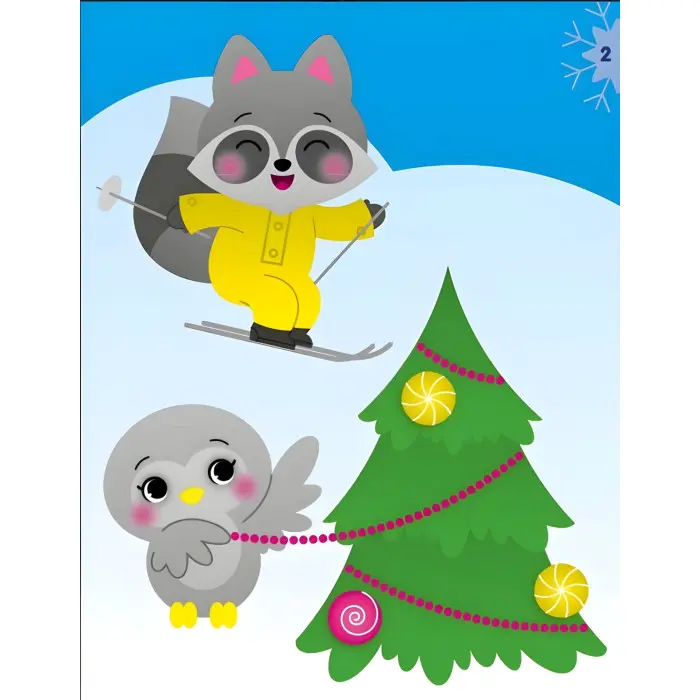 Аплікації наліпками: Єнот (9789667510572) — чудова розвивальна книга з наліпками для дітей