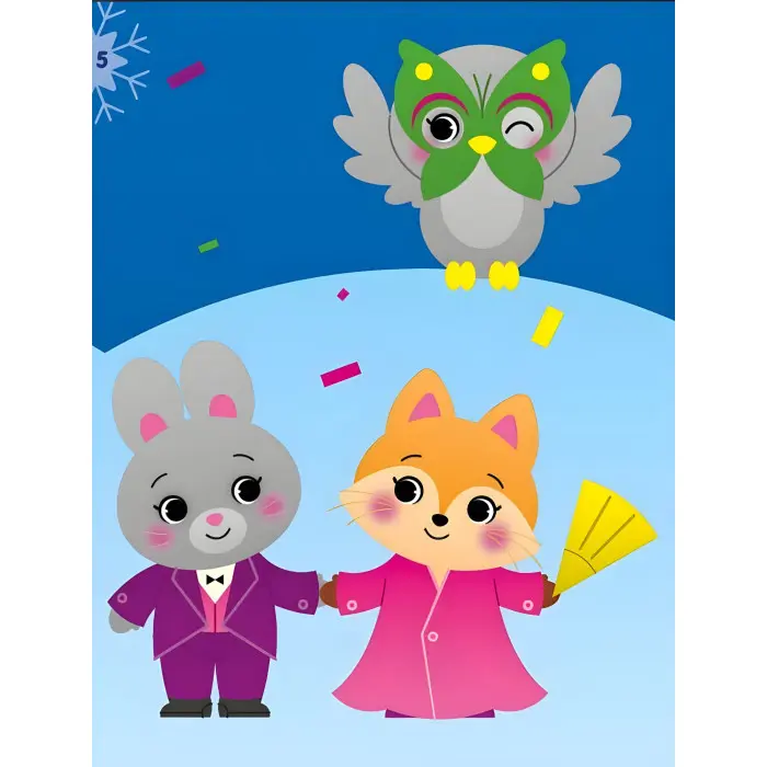 Аплікації наліпками: Єнот (9789667510572) — чудова розвивальна книга з наліпками для дітей