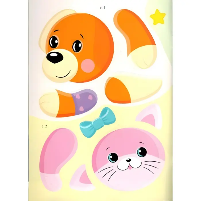 Аплікації з наліпок. ІГРАШКИ. Збери ціле (м'яка палітурка 4 аркуші з наліпками)