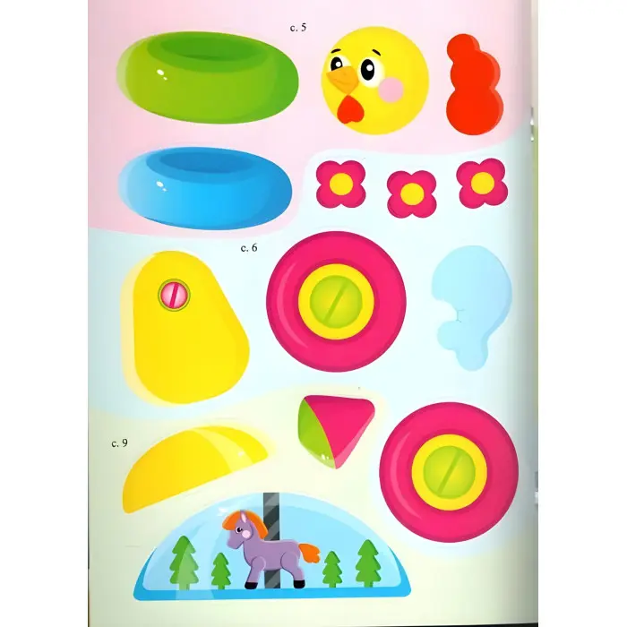 Аплікації з наліпок. ІГРАШКИ. Збери ціле (м'яка палітурка 4 аркуші з наліпками)