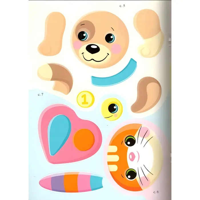 Аплікації з наліпок. Малятам. Збери ціле (м'яка палітурка 4 аркуші з наліпками) (9786178357252)