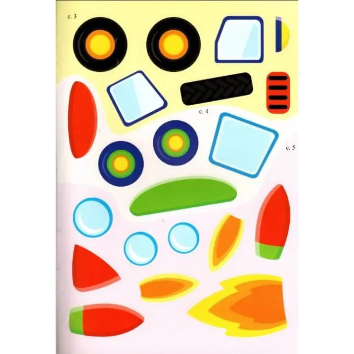 Аплікації з наліпок. ТРАНСПОРТ. Збери ціле (м'яка палітурка 4 аркуші з наліпками)