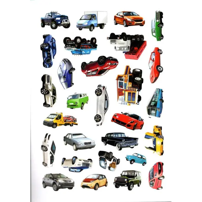 Автомобильная азбука,"Автомобільна азбука" (2 листи з наклейками)