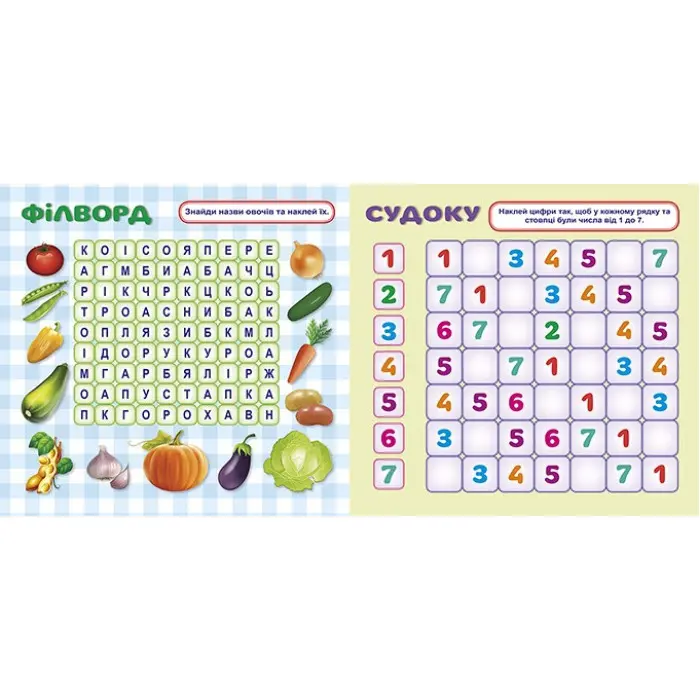 Дитячі головоломки з наліпками Лелека