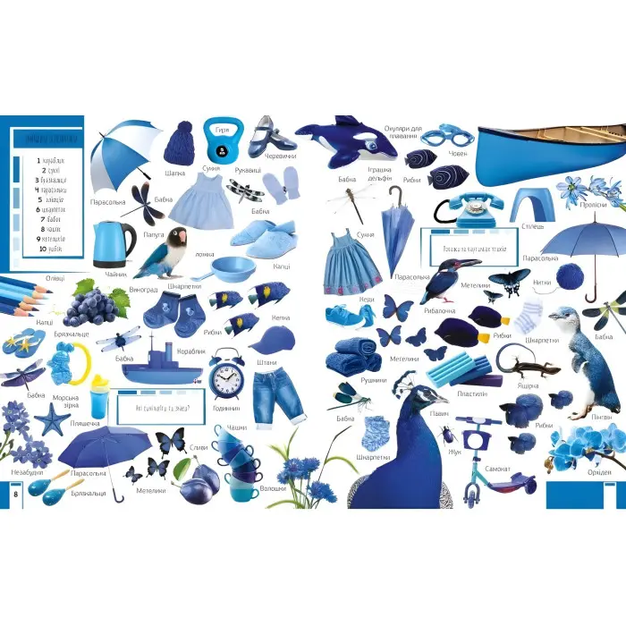 Книга 500 перших слів Вивчаємо кольори розвиваємо увагу (9786176909279)