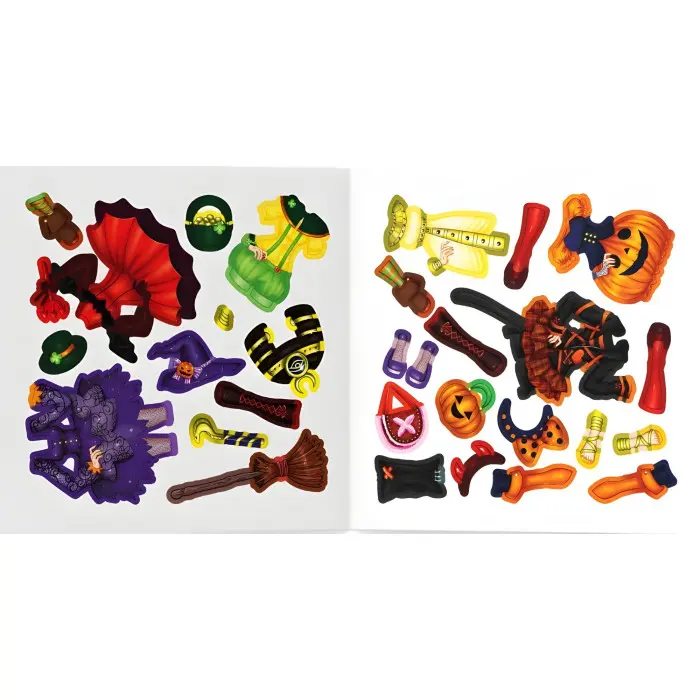 Книга «Модна майстерня. Хелловін» – творчий набір для дітей, вирізалки та наліпки (9789669361776)