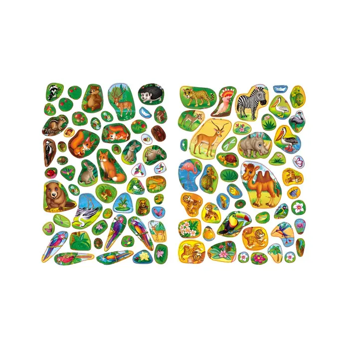 Книга з наклейками Розвивальні наліпки Улюблені тварини (9789669138545)