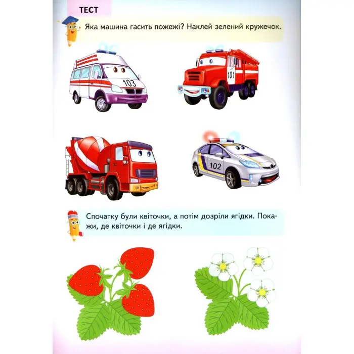 Книга з наклейками Веселі уроки і тести 2+ (Єнот) (9789664661970)