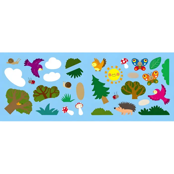 Книга з наліпками Малюємо та клеїмо У лісі (9786178098025)