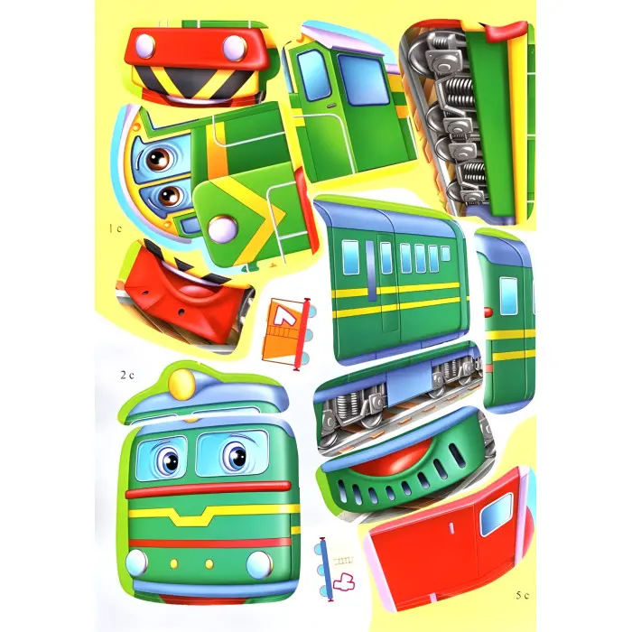 Книга з наліпками Збери ціле Паротяги (9789669476289)