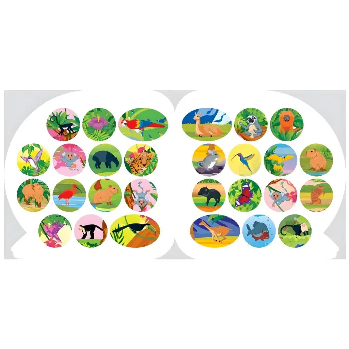 Книги.Пізнавальні наліпки. "Тварини Південної Америки" (9786175241639)