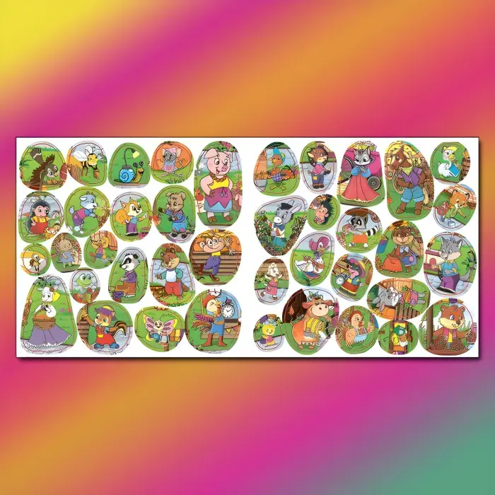 Книжка з наліпками Хто це? Що це? Фіолетова (9786175367957)