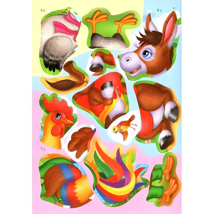 Книжка з наліпками Збери ціле На фермі (9789669476326)