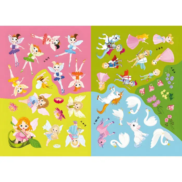 Кристал бук,Перші розвиваючі наклейки. Феї та принцеси. 60 наклейок