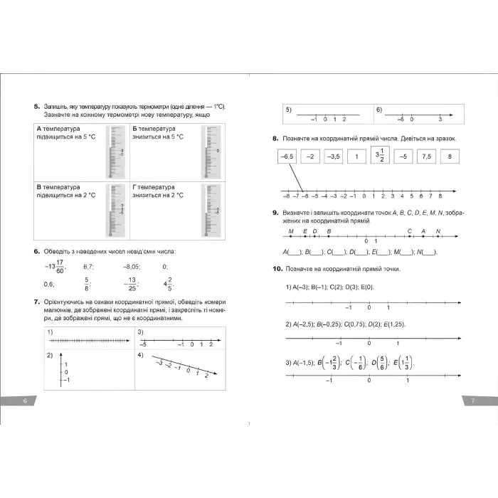 Математика. 6 клас. Раціональні числа та дії з ними. Вирази та рівняння