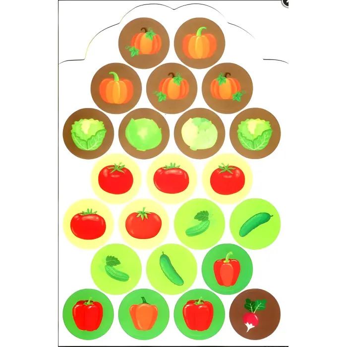 Мої перші наліпки "Овочі" Розвивальна книга з наклейками для найменших (9789662849035)