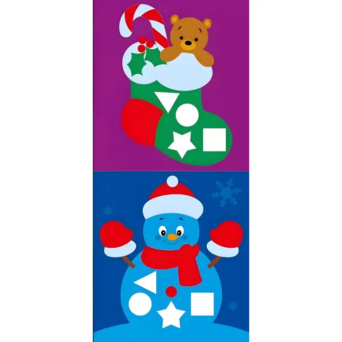 Мозаїка з наліпками «Новий рік» – аплікація для дітей із наліпками, зимові завдання (9789667503260)