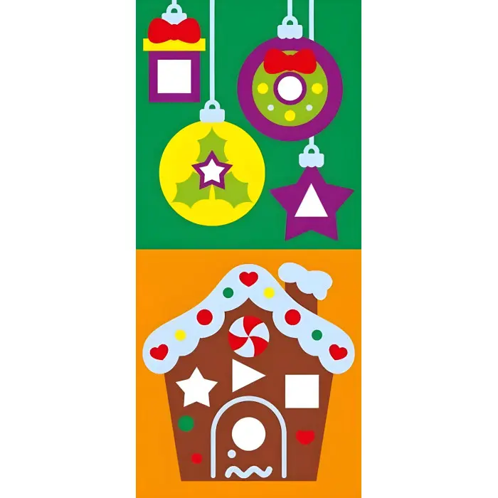 Мозаїка з наліпками «Новий рік» – аплікація для дітей із наліпками, зимові завдання (9789667503260)