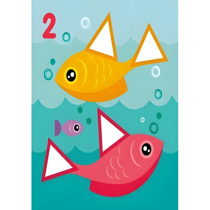 Мозаїка з наліпок. Для дітей від 3 років. Трикутники