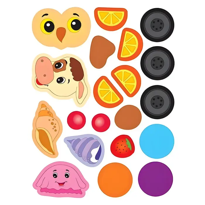 Наліпки-аплікації для малят. Сніговик