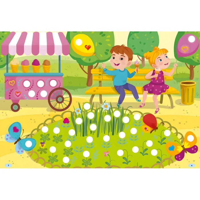 Наліпки-прикрашалки. Квіточки й сердечка