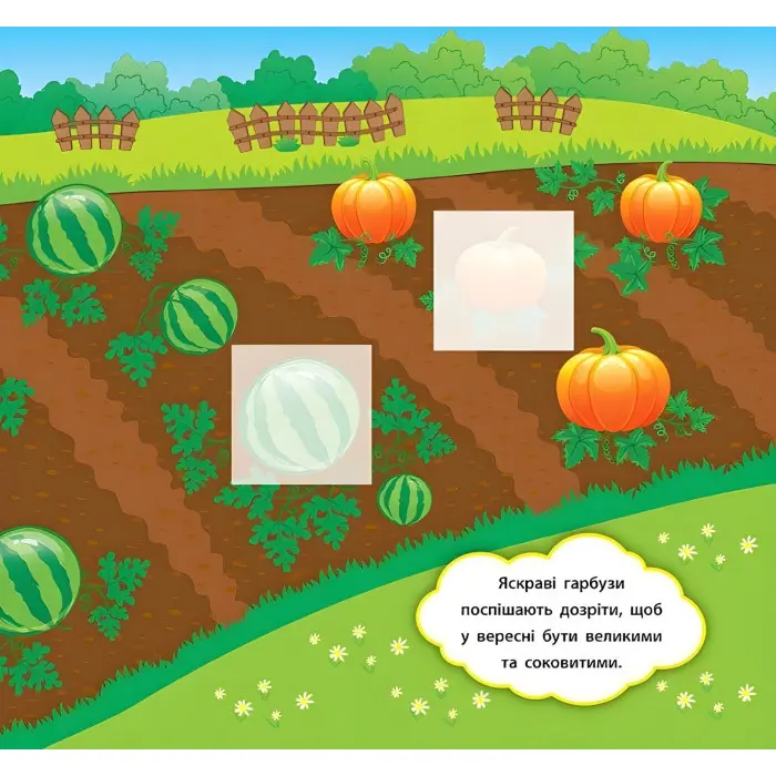 Наліпки-розвивалки. Що росте на городі