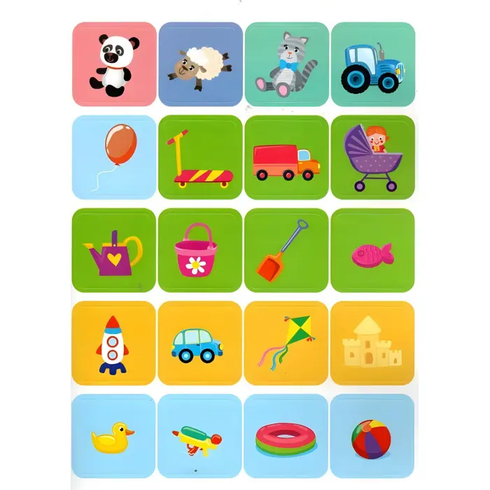 Наліпки-тренувалки "Іграшки" розвивальна книга з наклейками для найменших (9786175443859)