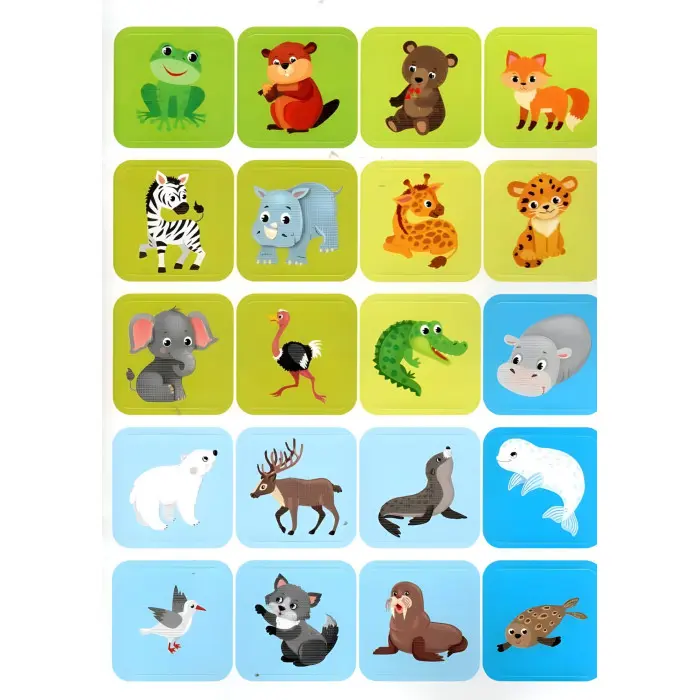 Наліпки-тренувалки "Тваринки" розвивальна книга з наклейками для найменших (9786175443873)