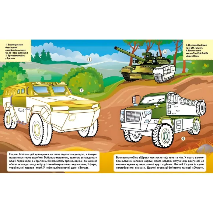 Наша Україна. Наліпки із завданнями. Оборонна міць
