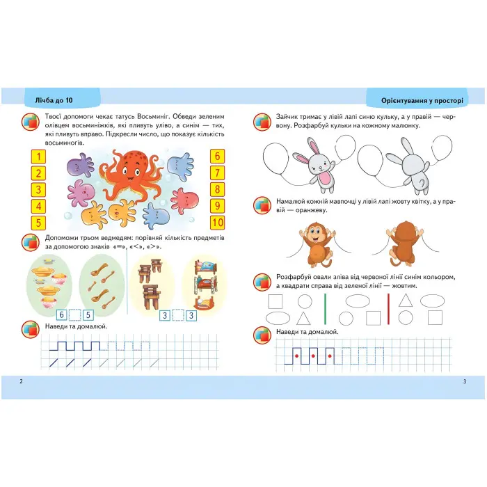 Навчальна та розвиваюча дитяча література Підготовка до школи Математика 5+(Олена Чала) (9789664666937)