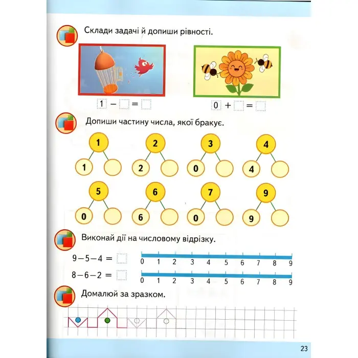 Навчальна та розвиваюча дитяча література Підготовка до школи Математика 6+(Олена Чала) (9786178357634)