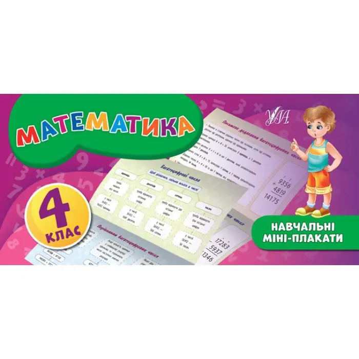 Навчальні міні-плакати. Математика. 4 клас