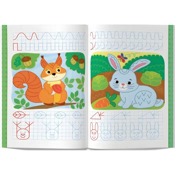 Перші багаторазові прописи. Веселі тварини. Навчаємося писати правильно(9786175475164)