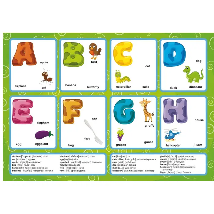 Перші розвивальні наліпки. English ABC. 65 наліпок (9789669873644)