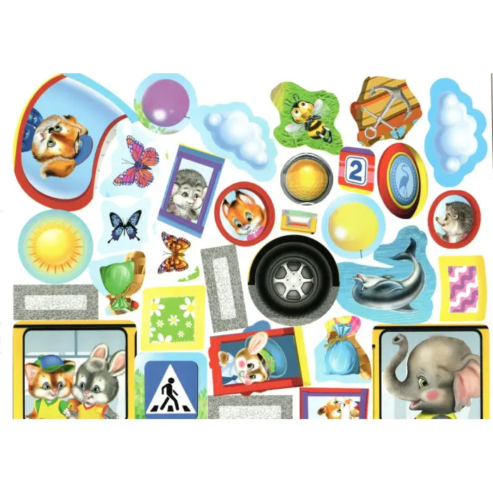 Подивись і наклей для малюків (Кошеня)