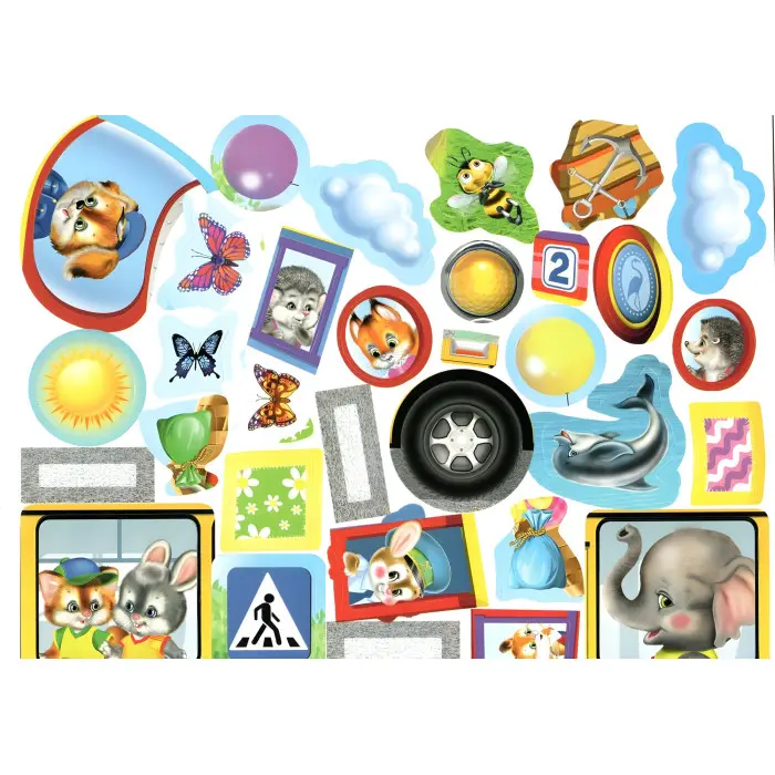 Подивись і наклей для малюків (Кошеня)