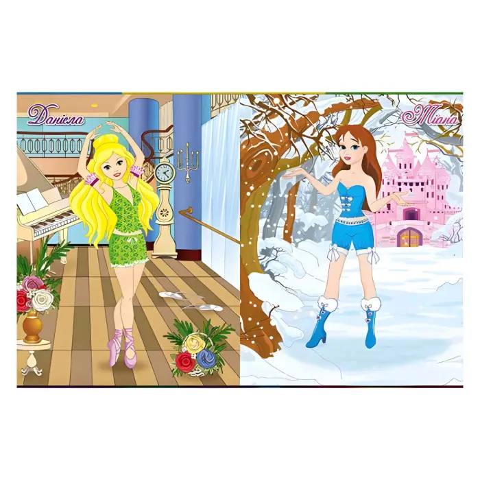 Принцеси. Яскраві наліпки. Фіолетова