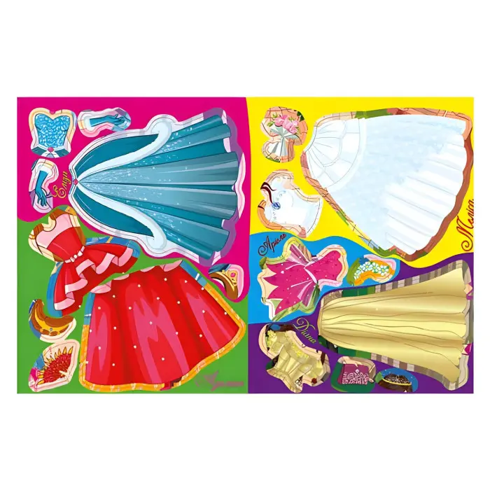 Принцеси. Яскраві наліпки. Рожева