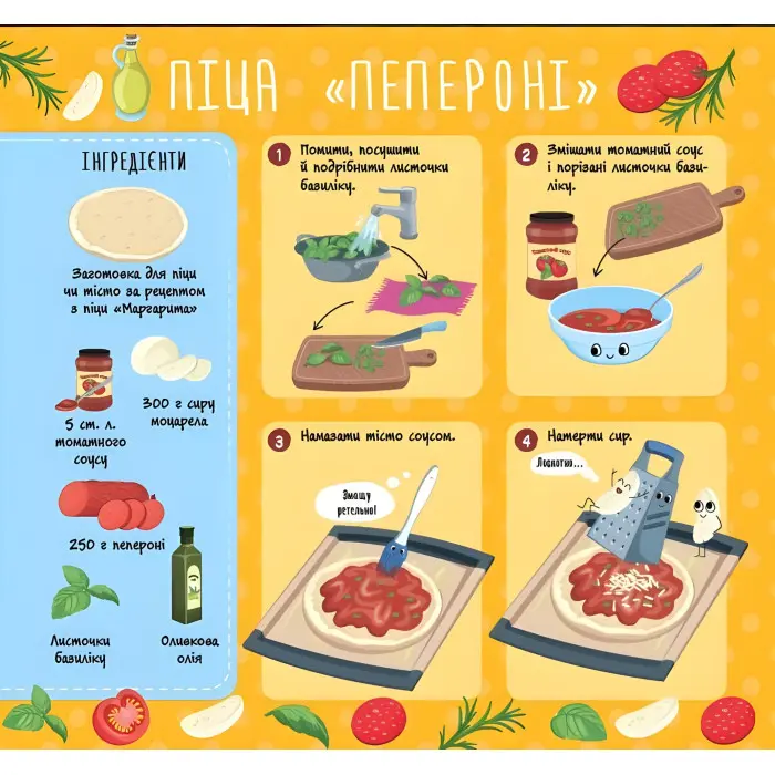 Рецепти для малюків — Піци